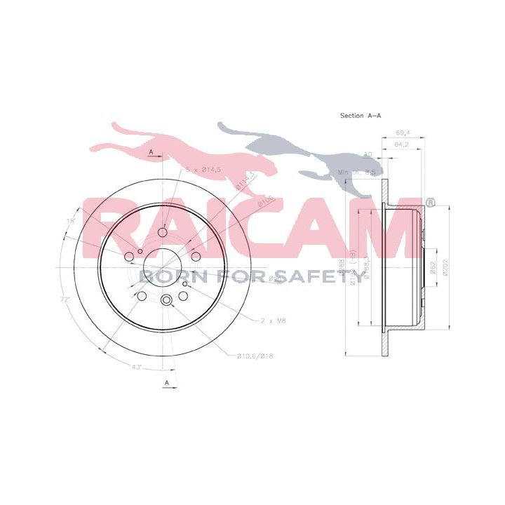 Stabdžių diskas RAICAM RD01184