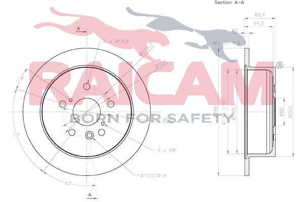 Stabdžių diskas RAICAM RD01184