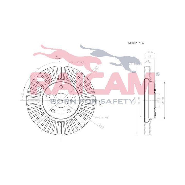Stabdžių diskas RAICAM RD01187