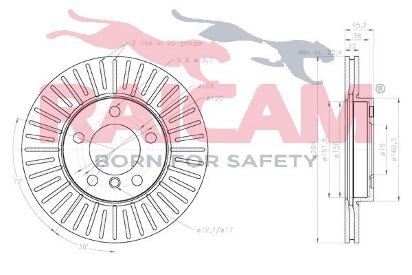 Stabdžių diskas RAICAM RD01204