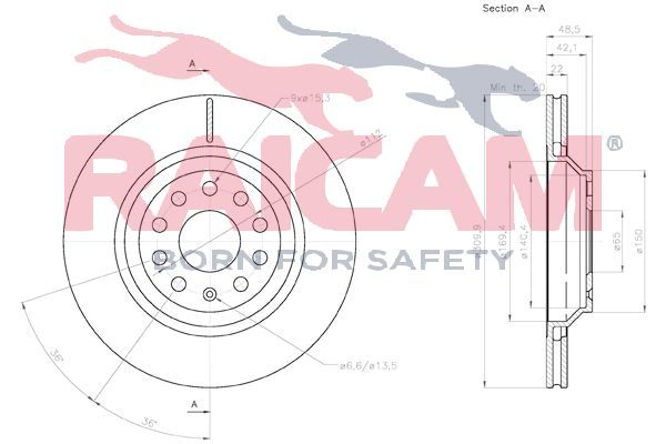 Stabdžių diskas RAICAM RD01207