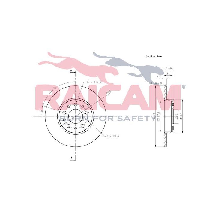 Stabdžių diskas RAICAM RD01220