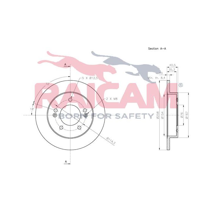 Stabdžių diskas RAICAM RD01228