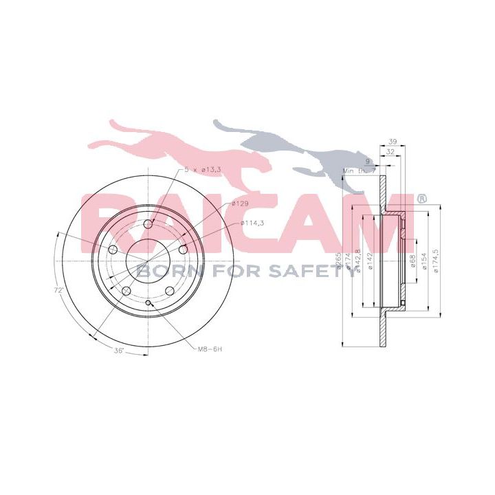 Stabdžių diskas RAICAM RD01229