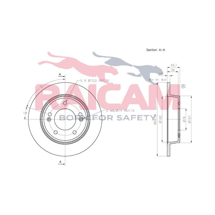 Stabdžių diskas RAICAM RD01230