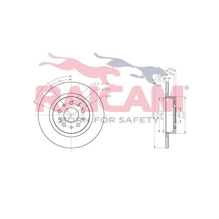 Stabdžių diskas RAICAM RD01232