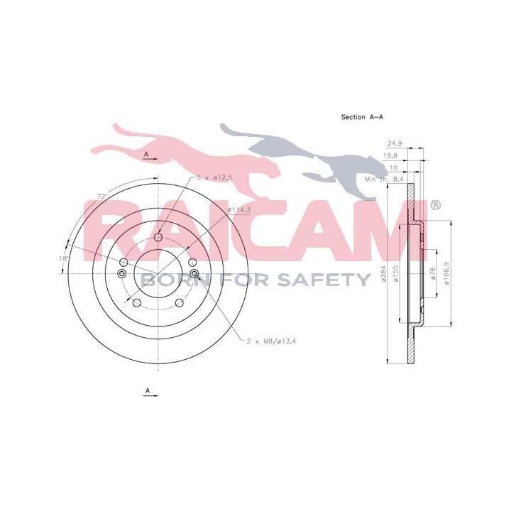 Stabdžių diskas RAICAM RD01233