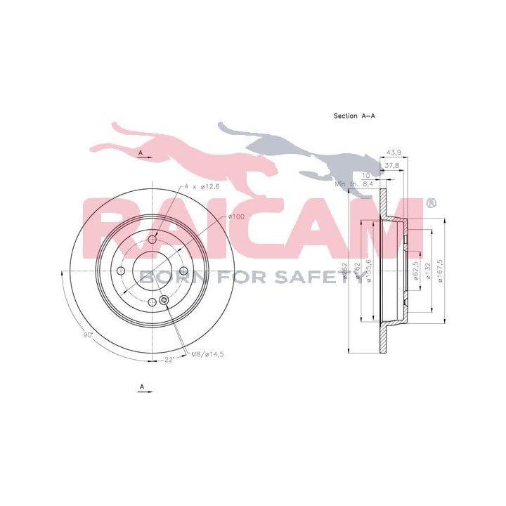 Stabdžių diskas RAICAM RD01237