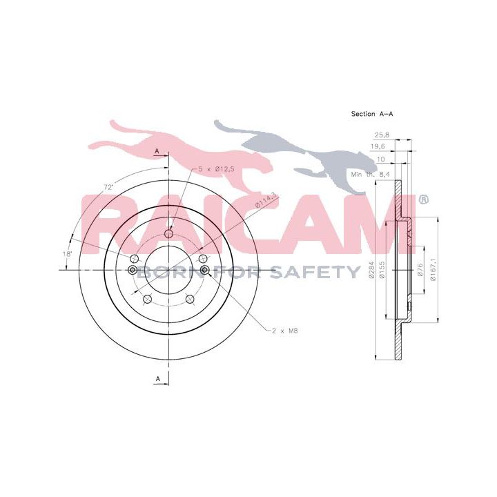 Stabdžių diskas RAICAM RD01239