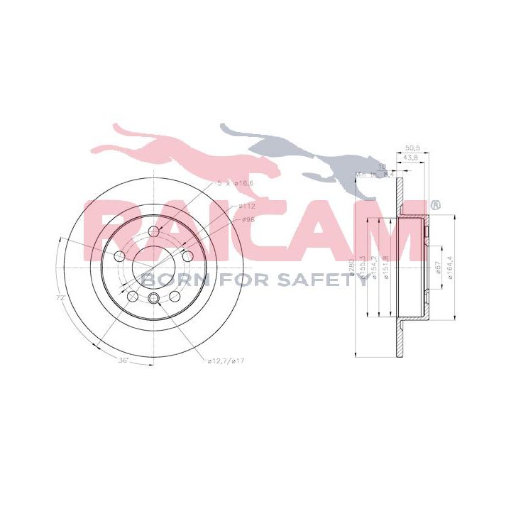 Stabdžių diskas RAICAM RD01244