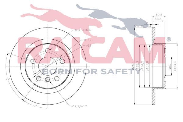 Stabdžių diskas RAICAM RD01244