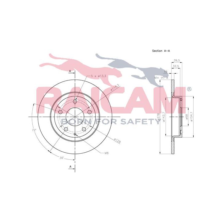 Stabdžių diskas RAICAM RD01245
