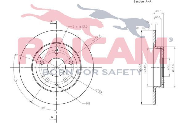 Stabdžių diskas RAICAM RD01245