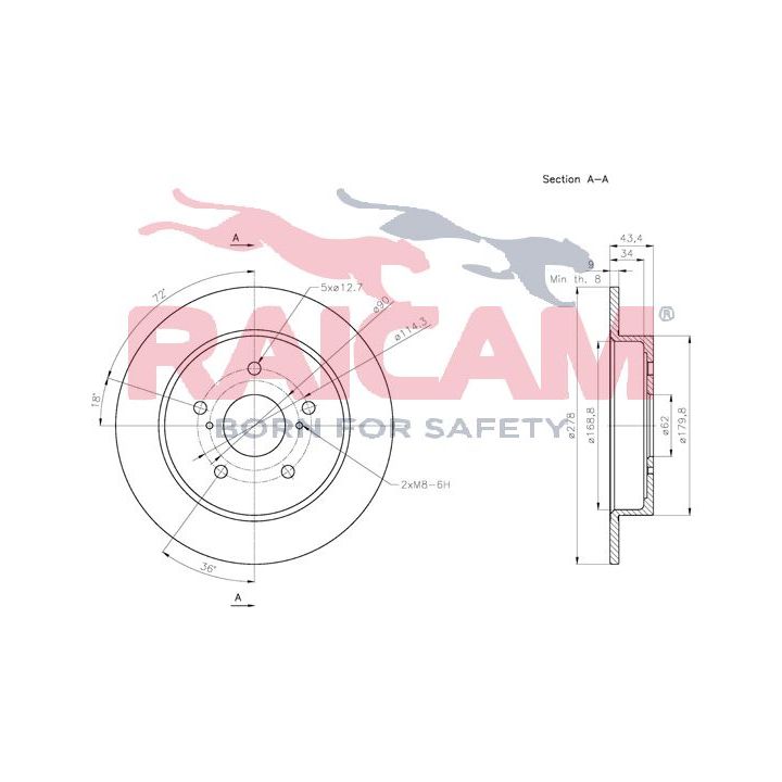 Stabdžių diskas RAICAM RD01246