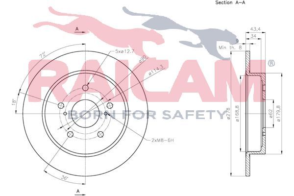 Stabdžių diskas RAICAM RD01246