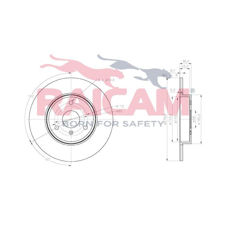 Stabdžių diskas RAICAM RD01247