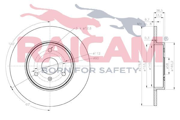 Stabdžių diskas RAICAM RD01247