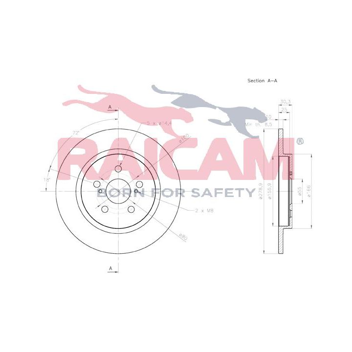 Stabdžių diskas RAICAM RD01248