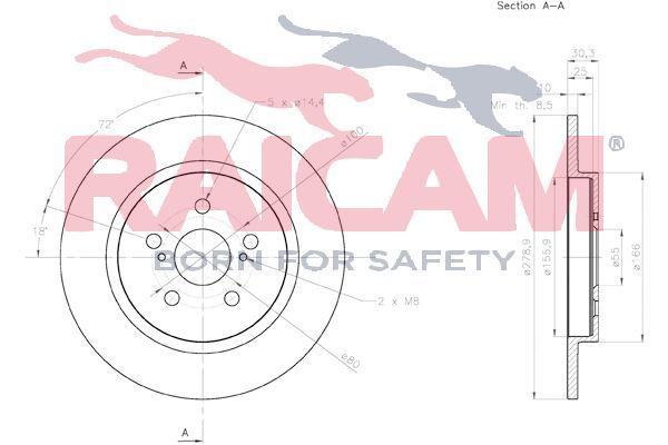 Stabdžių diskas RAICAM RD01248