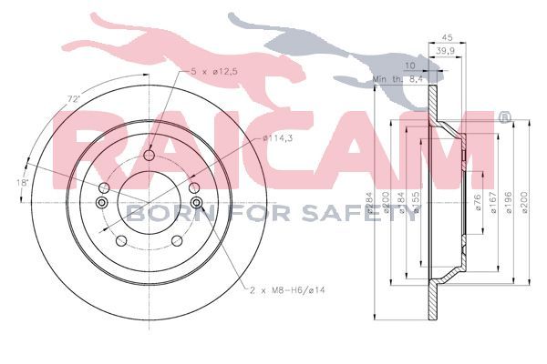 Stabdžių diskas RAICAM RD01253