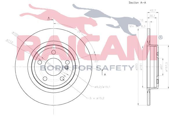 Stabdžių diskas RAICAM RD01265