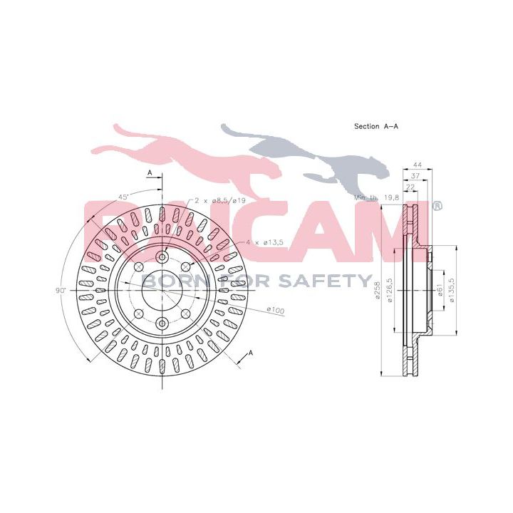 Stabdžių diskas RAICAM RD01266