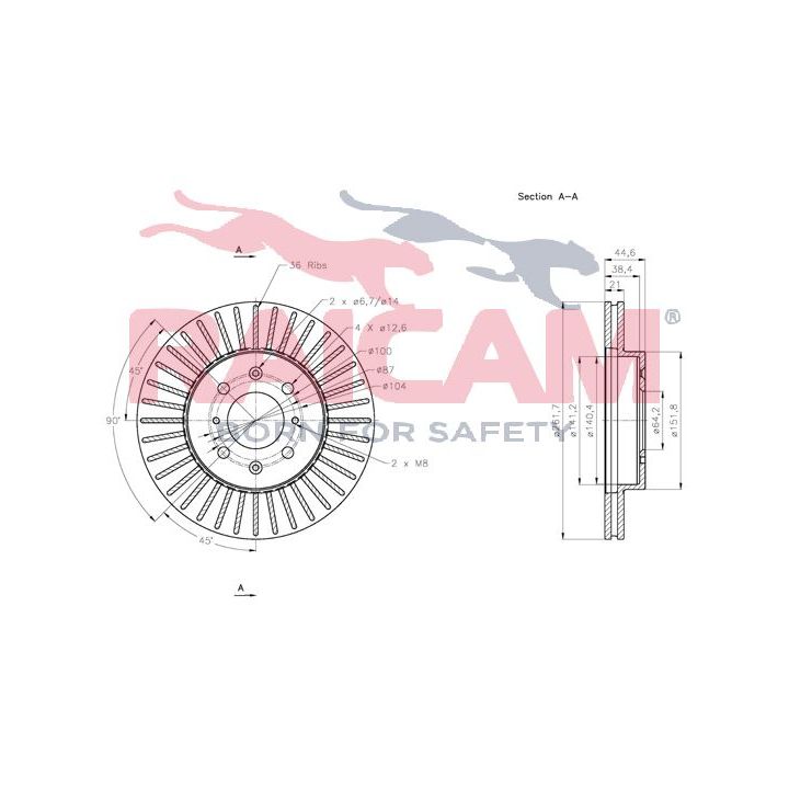 Stabdžių diskas RAICAM RD01277