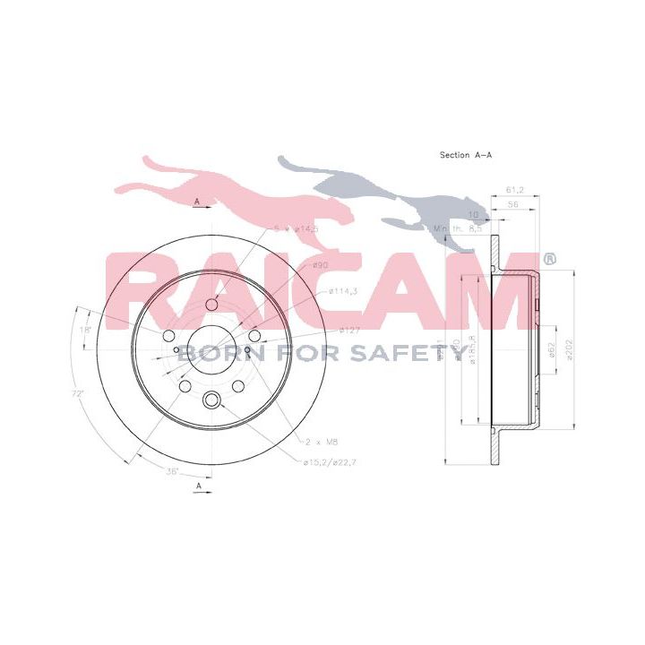 Stabdžių diskas RAICAM RD01278