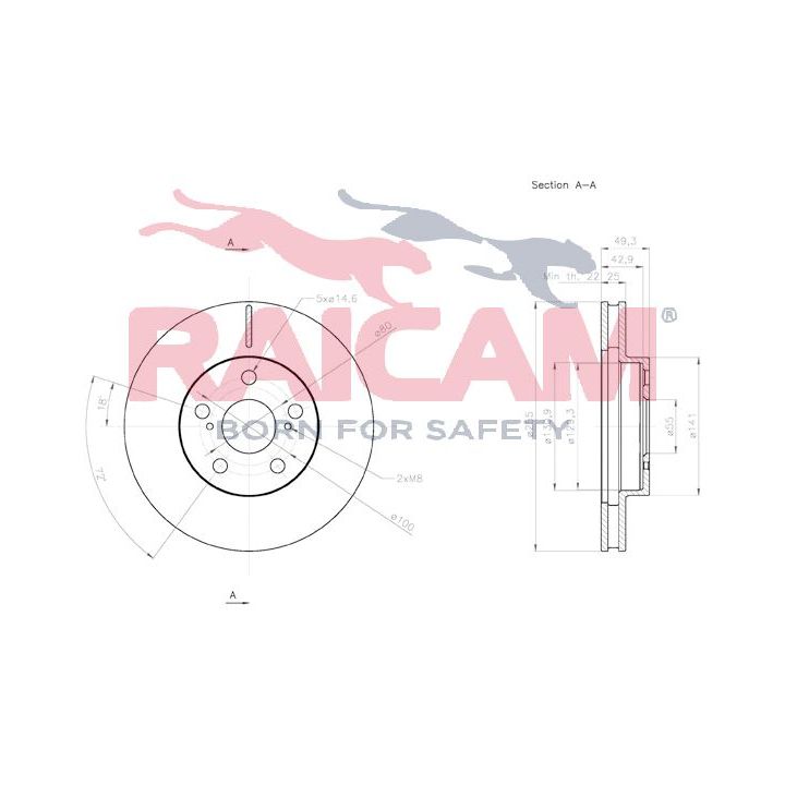 Stabdžių diskas RAICAM RD01287