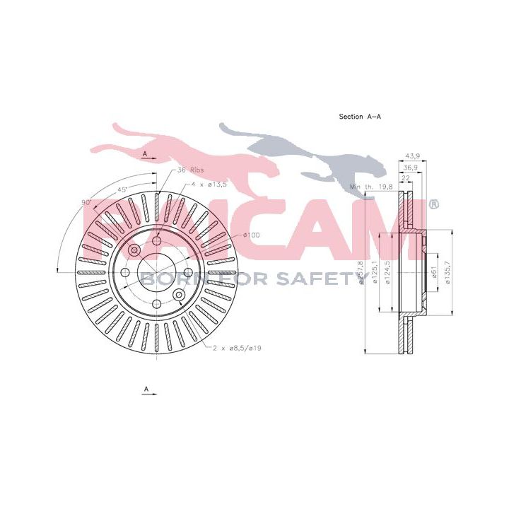 Stabdžių diskas RAICAM RD01291