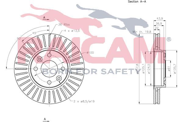 Stabdžių diskas RAICAM RD01291