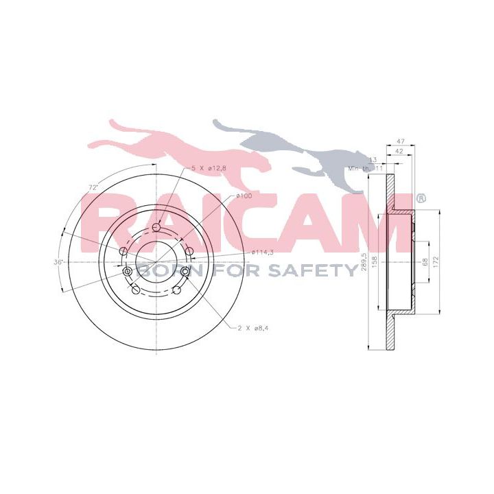 Stabdžių diskas RAICAM RD01298