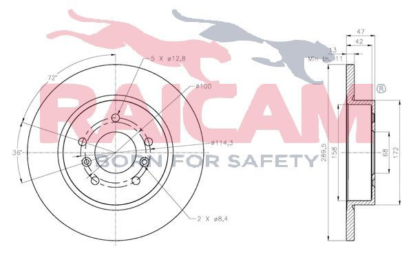 Stabdžių diskas RAICAM RD01298