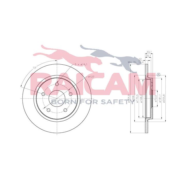 Stabdžių diskas RAICAM RD01301