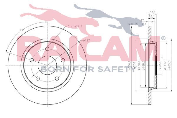 Stabdžių diskas RAICAM RD01301