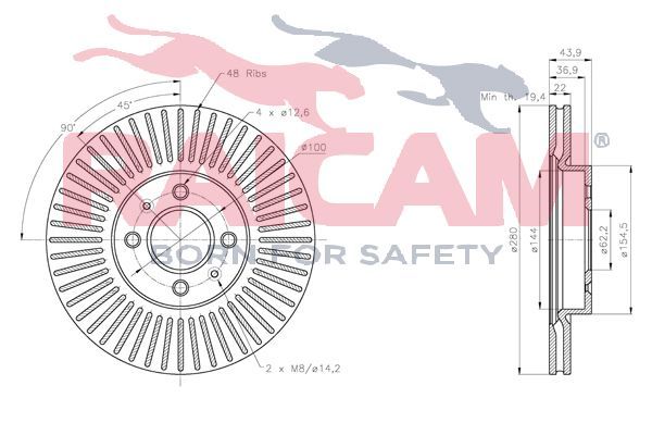 Stabdžių diskas RAICAM RD01303