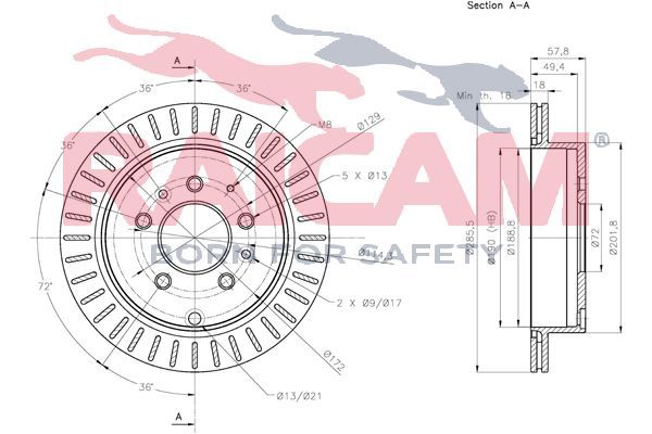 Stabdžių diskas RAICAM RD01305