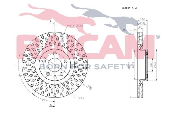 Stabdžių diskas RAICAM RD01312