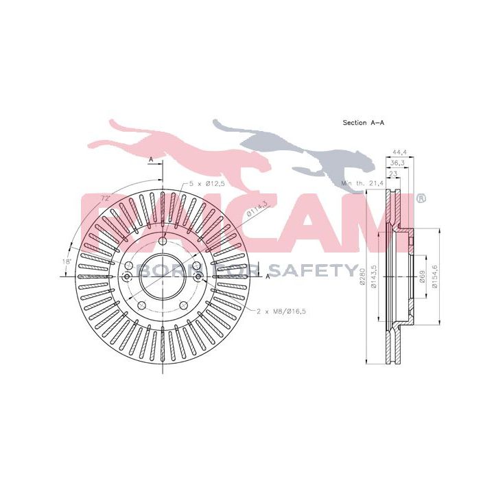Stabdžių diskas RAICAM RD01316