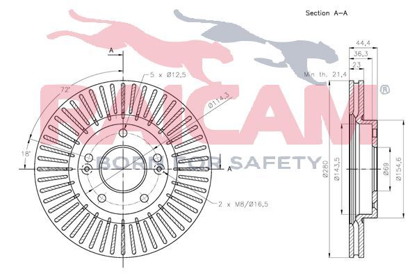 Stabdžių diskas RAICAM RD01316