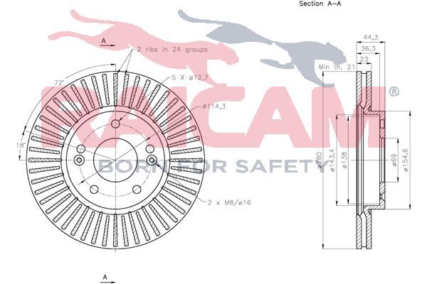 Stabdžių diskas RAICAM RD01318