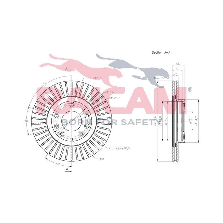 Stabdžių diskas RAICAM RD01319