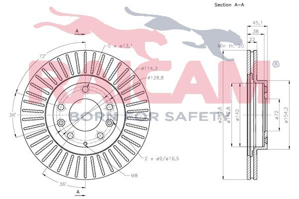 Stabdžių diskas RAICAM RD01319