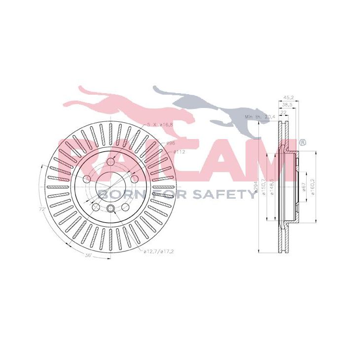 Stabdžių diskas RAICAM RD01320