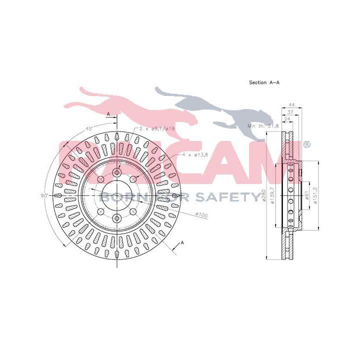 Stabdžių diskas RAICAM RD01322