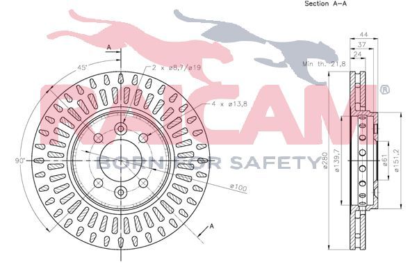 Stabdžių diskas RAICAM RD01322