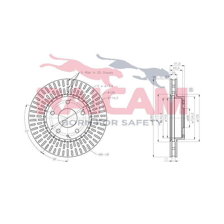 Stabdžių diskas RAICAM RD01328