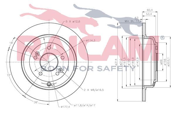 Stabdžių diskas RAICAM RD01344