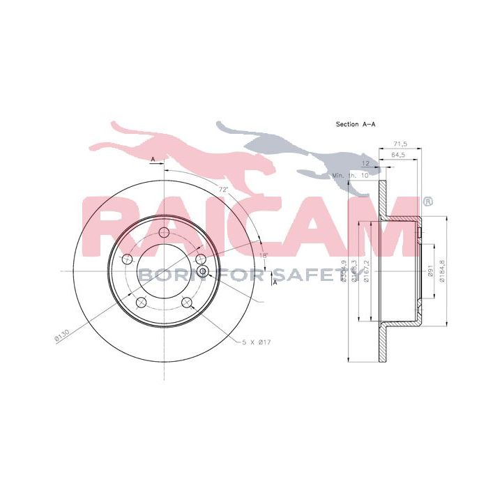 Stabdžių diskas RAICAM RD01346