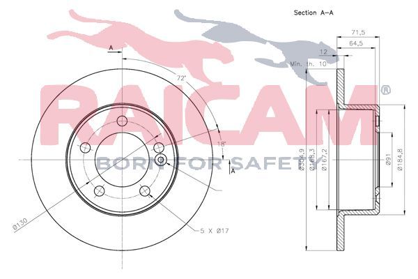 Stabdžių diskas RAICAM RD01346